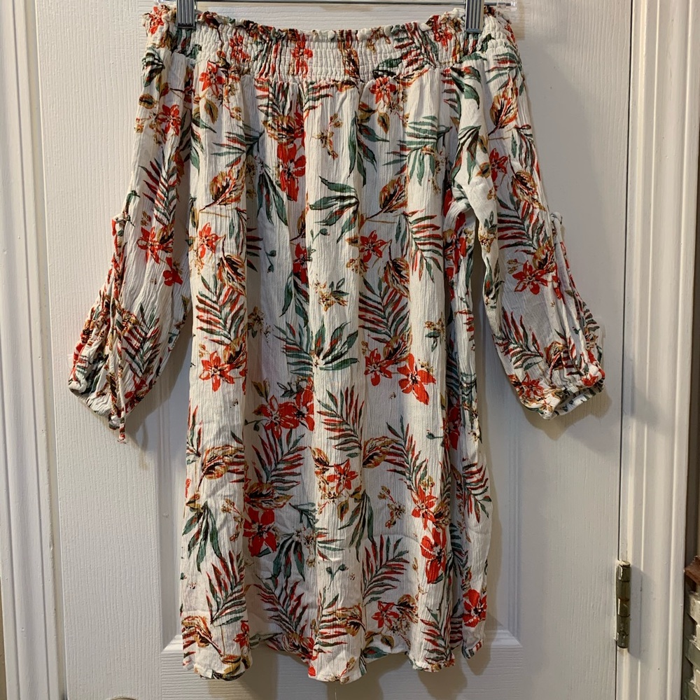 Floral Off-the-Shoulder Mini Dress